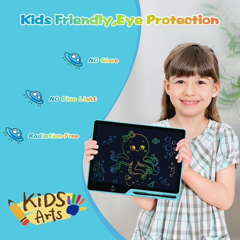 LCD Writing Tablet, Doodle Board Toys Gifts for 3-8 Year Old Girls Boys, 12 Inch Electronic Board Drawing Pad for Kids, Educational Birthday Gift ...