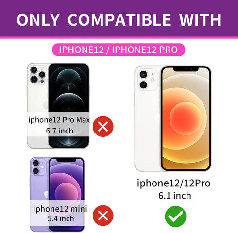 2 Pack Gradient Tempered Glass for iPhone 12 Pro / 12 Privacy Screen Protector for iPhone12 / 12Pro 6.1inch Anti Spy Anti Blue Light Eye Protectio...