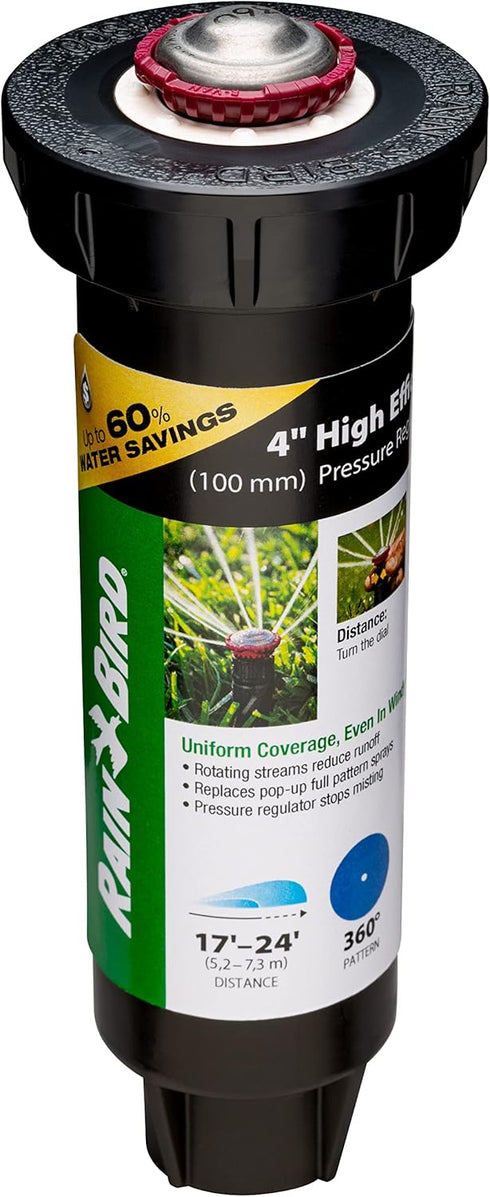 Rain Bird 22SAFPROPR Pressure Regulating (PRS) High-Efficiency Pro Rotary Sprinkler, 360° Full Pattern, 17' - 24' Spray Distance, 4" Pop-up Height...