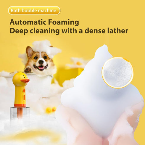 Electric Dog Cleaning Foam Machine, Automatic Dog Soap Dispenser for Bath, Rechargeable Pet Shampoo Mixing Bottle for Cleaning, IPX7 Waterproof Do...