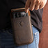 Gentlestache Leather Cell Phone Holster with Belt Clip, Flip Case for iPhone 14 13 Pro Max, Holder S22 Plus, Universal Pouch Large Phone,Darkbrown...
