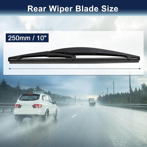 X AUTOHAUX Rear Window Windshield Wiper Blade for Infiniti QX56 2008-2016 for Suzuki Swift 2005-2016 - 250mm 10inch...