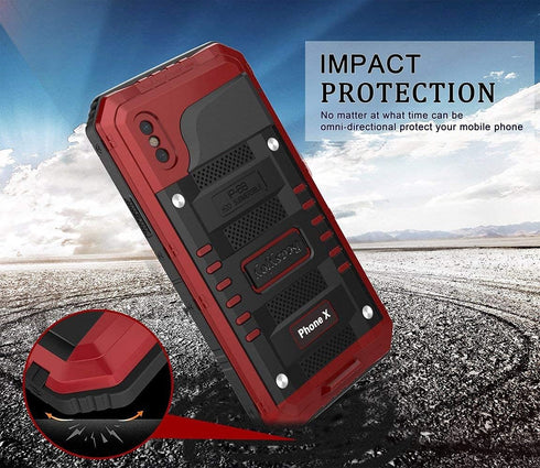 Beasyjoy for iPhone Xs Case iPhone X/10 Metal Case Heavy Duty Alloy Cover Screen Full Body Protection Waterproof Shockproof DropProof Rugged Durab...