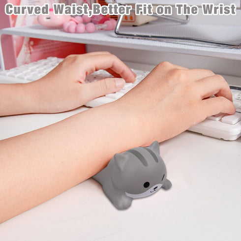 Small Cute Cartoon Mouse Pad, Mouse Pad with Ergonomic Wrist Rest Support, Office Decompress, Comfortable Mouse Pad for PC, Computer, Laptop...