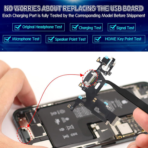 Dock Connector for iPhone 11 Charging Port Flex Cable Replacement for iPhone 11 USB Charger Dock Board Connector with Tools(Black)......