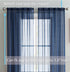 HLC.ME Navy Blue Sheer Voile Window Treatment Rod Pocket Curtain Panels for Bedroom, Kitchen, and Living Room (54 x 72 inches Long, Set of 2)...