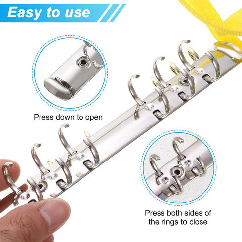 PATIKIL A6 Bling Clear Binder Cover, Soft PVC Loose Leaf Binder Protector Refillable Notebook Shell with Zipper for DIY Meeting Notebook Folder, B...