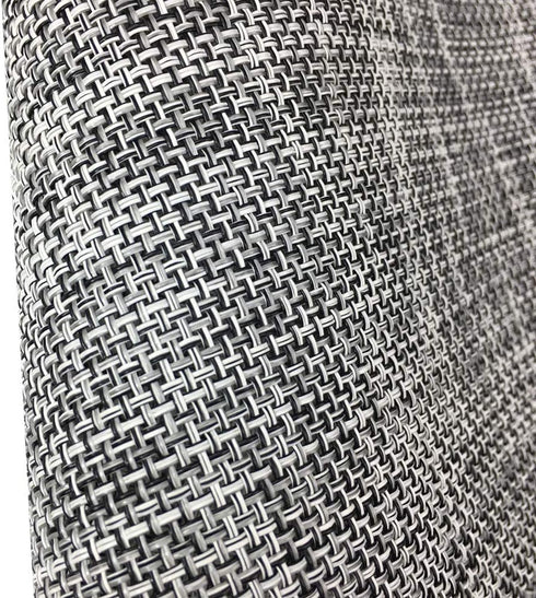 Wedge Placemats Set of 4 Vinyl Placemats for Round Tables Woven Non-Slip Heat-Resistant Easy to Clean Wipeable Washable Dinner Table Mats?Gray?...