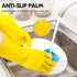 Vgo... 1-Pair Reusable Household Gloves, Rubber Dishwashing gloves, Extra Thickness, Long Sleeves, Kitchen Cleaning, Working, Painting, Gardening,...