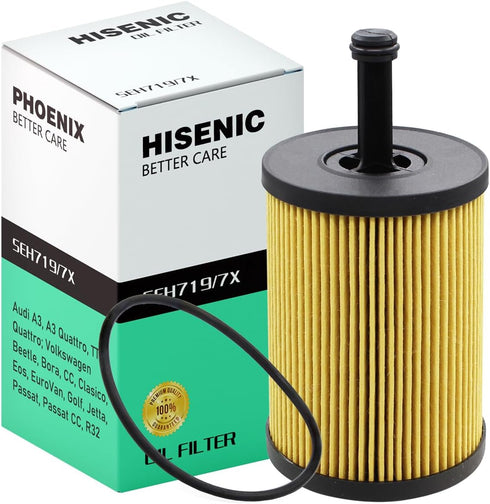 Oil Filter Fits Audi A3, A3 Quattro, TT, TT Quattro/Volkswagen Beetle CC Eos Golf Jetta Passat Replace Mann Filter HU 719/7 X | Part No. 045115466...