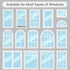 DKTIE Static Cling Decorative Window Film with Installation Tools Non Adhesive Privacy Film, Stained Glass Window Film for Bathroom Shower Door He...