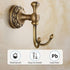 Antique Bronze Brass Bath Towel Hooks, Wall Mounted Bathroom Hardware Accessories,Pattern Carving Design...
