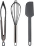 COOK WITH COLOR Silicone Cooking Utensils, 3 Pc Kitchen Utensil Set, Easy to Clean Silicone Kitchen Utensils, Cooking Utensils for Nonstick Cookwa...