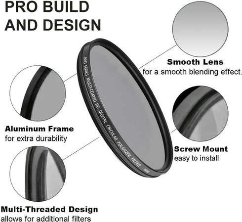 Acuvar 67MM CPL Lens Filter Pro, Circular Polarizer Lens Filter Universal for Camera Lens w 67MM Filter Lens for Canon, Nikon, Sony, FujiFilm, Oly...