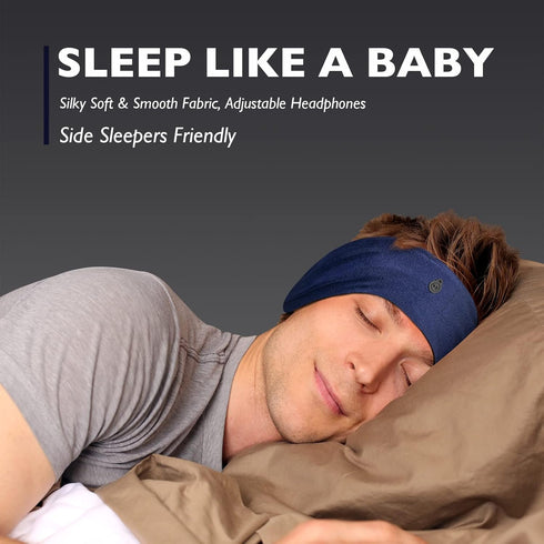 Bluetooth Headband for Sleeping, Sleep Headphones Bluetooth Headband, Sleep Mask for Side Sleepers, Wireless Sleep Headphones for Meditation, Inso...