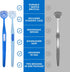 Soft Bristle Tongue Brush for Adults (2 Pack), Reduce Bad Breath & Improve Oral Hygiene, Tongue Scraper Brush Ergonomic Handle & Protective Cap, T...