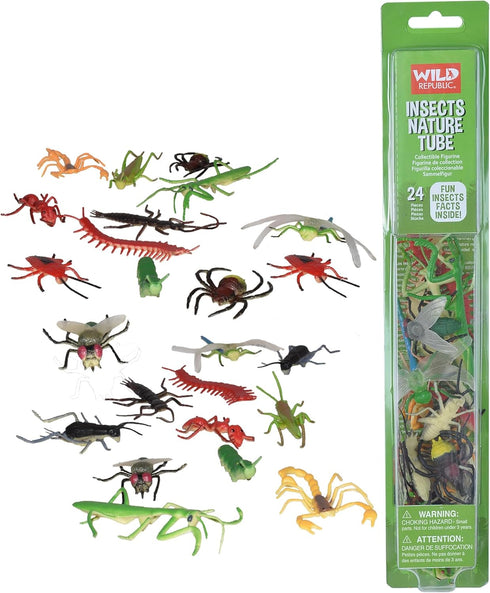 Wild Republic Insect Nature Tube, Kids Gifts, Educational Toys for Kids, Crawler, Insect Toy 24-Piece...