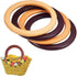PH PandaHall 4pcs Wood Bag Handle, Round Handles Replacement 5.2 Inch Purse Handle Smooth Handbag Handle Decorative Handles for Straws Beach Canva...