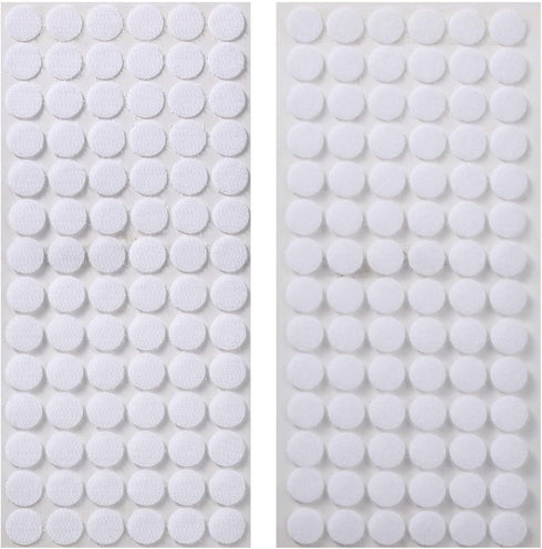 1000 Pcs (500 Pairs) 0.59inch Diameter Hook and Loop Fastener Self Adhesive Round Circle Sticky Sticker Dots for Arts and Crafts School Classroom ...