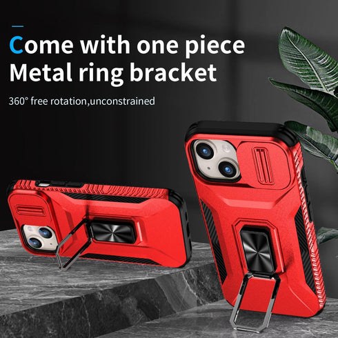 Hitaoyou for iPhone 13 Case, iPhone 13 Case with Camera Cover & Kickstand Military Grade Shockproof Heavy Duty Protective with Magnetic Car Mount ...
