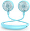 Portable Neck Fan, Battery powered Rechargeable Fan,Hand Free Personal Fan, Adjustable, Wearable Fan for Travel Sport Work Women Kids (Blue)...