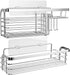 Adhesive Shower Caddy 2 Pack Shower Organizer Shelf, No Drilling Stainless Steel Bathroom Storage Rack for Inside Shower Shampoo Conditioner Holde...