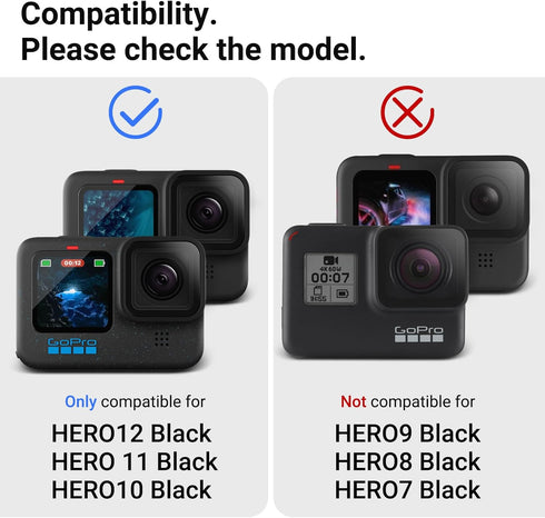 JJC 2 Pack Lens Screen Protector for GoPro HERO 12 11 10 Black Camera, 6 pcs Anti-Fingerprint Anti-Scratch Anti-Bubble - 9H Hardness 2.5D Rounded ...