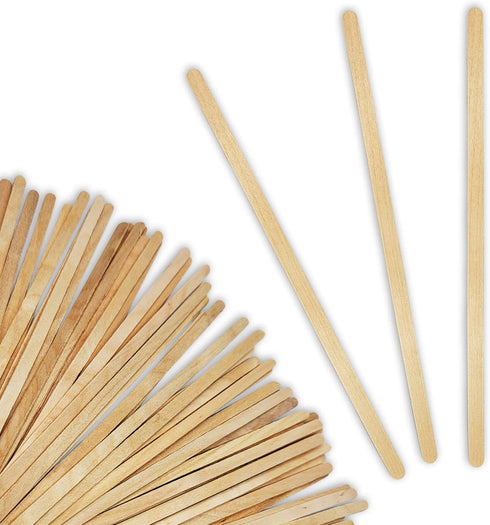 50 7" Inch Wood (Birch) Paint, Stain, Resin, Epoxy Mixing/Stir Sticks (Pack of 50) Flexible, Rouded Ends...