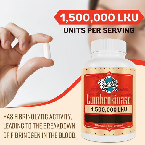 Lumbrokinase 200mg (Max Activity 1,500,000 LKU) - Lumbrokinase Enzymes Supplement, More Effective Than Nattokinase - 90 Capsules...