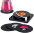 Valdivia Funny Retro Vinyl Record Coasters with Player, 6 Pcs Music Coasters for Drinks, Bars, Party, Birthday Gifts for Music Lovers, Home Decor ...