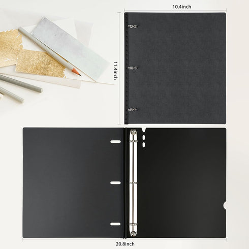 WOT I Telescoping 3 Ring Binder, Flexible Binder with Expandable Spine, Flat Thin Binder for School Office Home Use, Holds 160 Sheets 8.5x11 inch ...