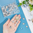 UNICRAFTALE 60 Sets 304 Stainless Steel Blank Bezels Teardrop Pendant Making Kit Oval Border Glass Cabochon Tray Charm Hole 1.6mm for Necklace Bra...