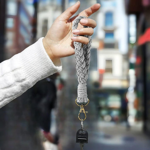 3 Pack Boho Macrame Phone Wrist Strap with 3 Pcs Phone Tether Tabs, Cell Phone Lanyard Bracelet Handmade Smartphone Wristlet Keychain with Univers...
