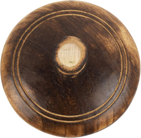 Decorative Rustic Wooden Sugar Bowl With Lid Wide Mouth Candy Treat Jar Spice Jar Holder Condiment Nuts Serving Bowl Pot Salt Spice Herb Loose Lea...