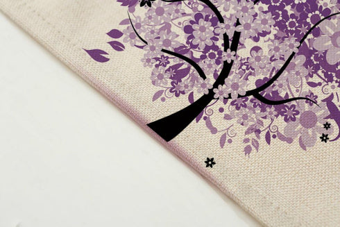 6 Pieces Polyester Linen Placemats Oil Painting Animal Pattern Dining Table Mats(6) (1)...
