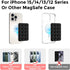 AHASTYLE Silicone Suction Phone Case Stand for iPhone 15/14/13/12 Series, Magnetic Suction Cup Phone Mount for iPhone MagSafe Phone Case, Mirror S...