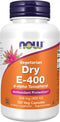 NOW Supplements, Vitamin E-400 IU D-Alpha Tocopheryl, Dry, Antioxidant Protection*, 100 Veg Capsules...