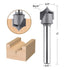 SpeTool 1/4" Shank Point Cutting Roundover Router Bit with 1/2" Cutting Diameter 1/4" Radius, Carbide 2 Flute Tipped Round Over Beading Bits for C...