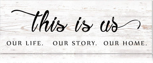 Jetec This Is Us Wall Sign Wooden Family Wall Plaques Inspiration Sign Farmhouse Entryway Rustic Plaques Art with Quotes for Living Room Bedroom C...