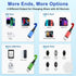 Upgraded Multi Charging Cable for Apple Watch Charger Magnetic Wireless iWatch Charger Nylon Braided USB C/Lightning/Micro Compatible with iWatch ...