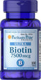 Puritan's Pride Biotin 7500 mcg, Healthy Hair Support, 100 Count, 100 Count (Pack of 1)...