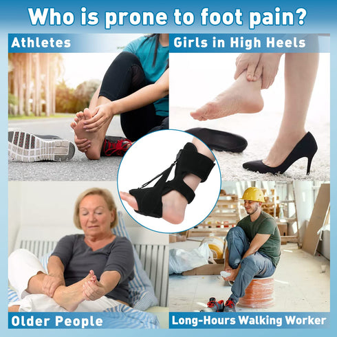 Plantar Fasciitis Night Splint Upgrade Foot Brace Plantar Fasciitis Relief Splint Fit Women Men Adjustable Orthotic Stretcher Support Relief Foot ...