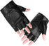 Accmor Genuine Leather Cycling Fingerless Gloves, Outdoor Driving Motorcycle Sport Half Finger Glove for Men Women Teens...