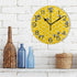 Yellow Bees and Honey Wall Clock Battery Operated Non Ticking Silent Quartz Analog Rustic Farmhouse Round Clock Retro Decor for Home Kitchen Livin...