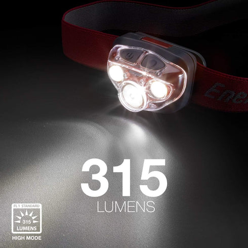 Energizer LED Headlamp, Bright Headlamp for Outdoors, Camping and Mechanic Work Light, includes Batteries, Pack of 1, Rust Red...