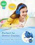 iClever HS21 Kids Headphones with Microphone for Virtual School- Rotatable Extendable Mic - 94 dB Volume-Safe Headphones for Kids, Wired Foldable ...