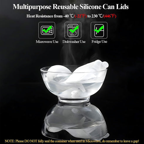 Adpartner Silicone Stretch Lids Pet Food Can Covers (10-Pack, 2.6in+3.74in), Reusable BPA-free Storage Covers for Soda/Beer Cans, Regular and Wide...