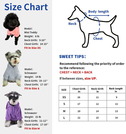 Pet Clothes for Dog, Dog Hoodies Sweatshirt with Hood and Pockets for Small Dogs (Grey Dog Hoodie, Large)...