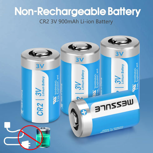 CR2 3V Lithium Battery 900mAh 6 Pack with PTC Protection DL-CR2 for Boresighter Golf Rangefinder,Mini55,Baby Monitor, Flashlight (Non-Rechargeable...