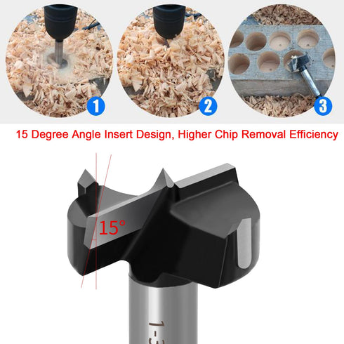 ASNOMY 3-1/8 Inch Forstner Drill Bit, Carbide Tipped Forstner Bit for Hard Wood, Wood Drilling Hole Saw Set Woodworking Hinge Cutter Tool Kits for...